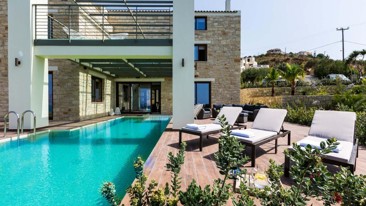 Villa Emilia I Luxury, Amazing Seaview, Next To The Town Kíssamos Buitenkant foto
