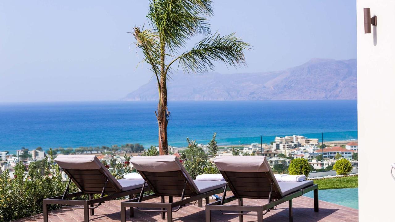 Villa Emilia I Luxury, Amazing Seaview, Next To The Town Kíssamos Buitenkant foto