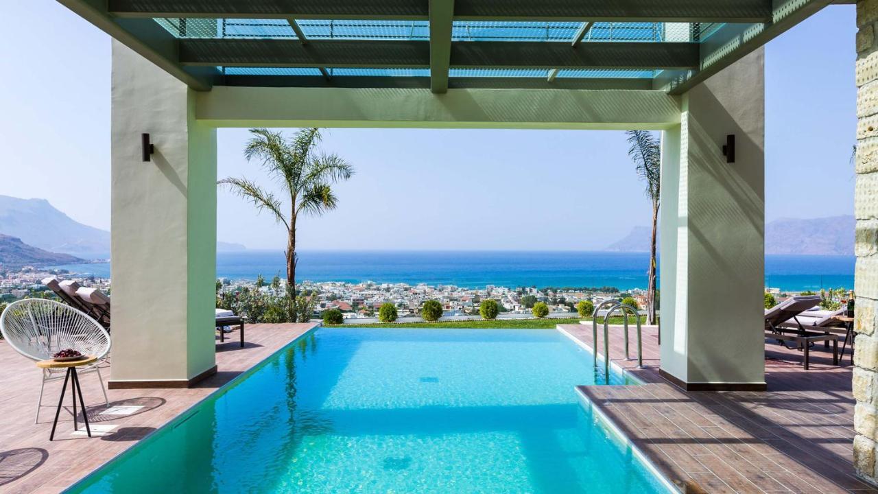 Villa Emilia I Luxury, Amazing Seaview, Next To The Town Kíssamos Buitenkant foto