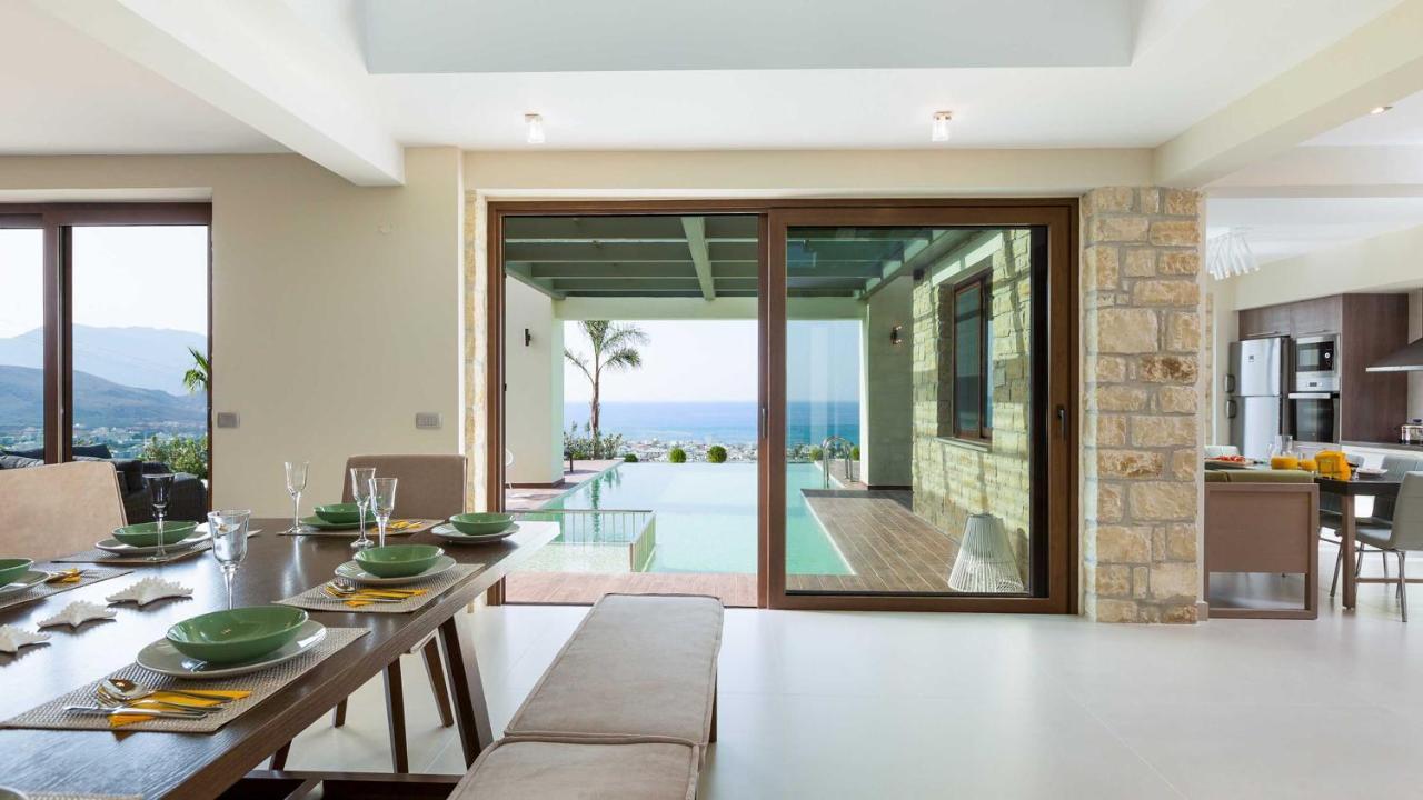 Villa Emilia I Luxury, Amazing Seaview, Next To The Town Kíssamos Buitenkant foto