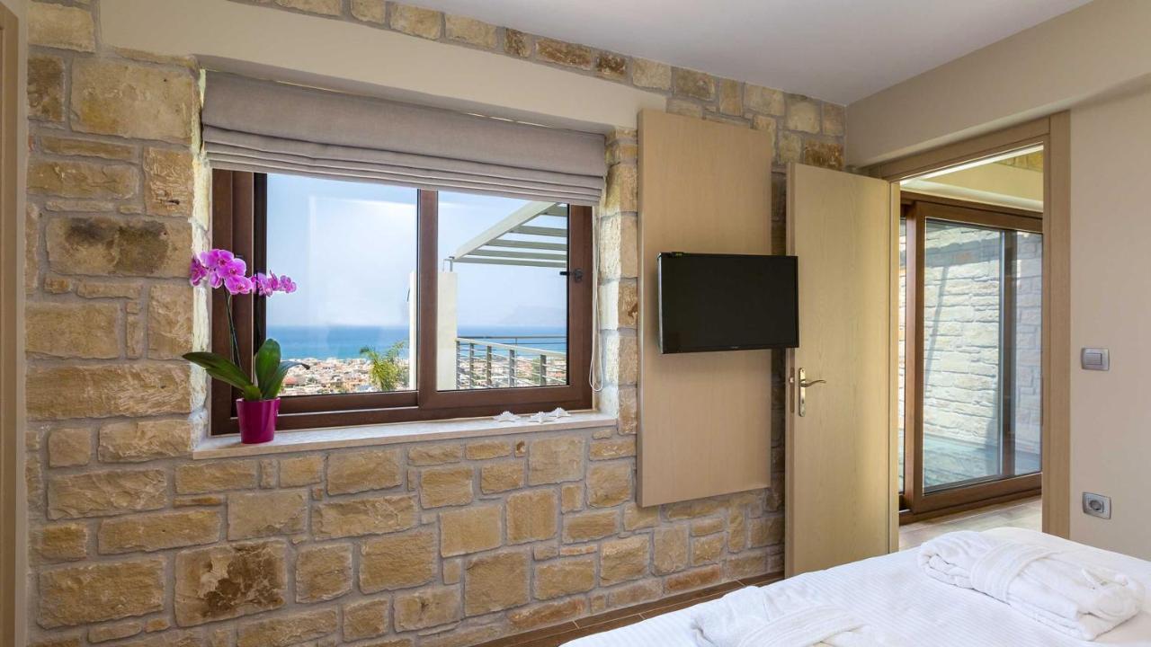 Villa Emilia I Luxury, Amazing Seaview, Next To The Town Kíssamos Buitenkant foto