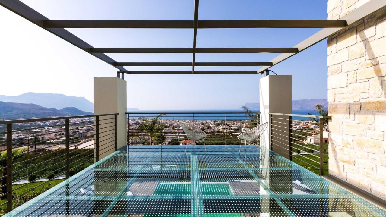 Villa Emilia I Luxury, Amazing Seaview, Next To The Town Kíssamos Buitenkant foto