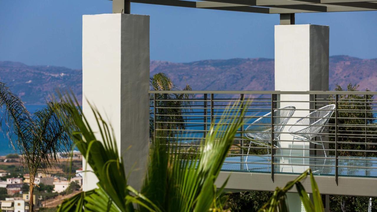 Villa Emilia I Luxury, Amazing Seaview, Next To The Town Kíssamos Buitenkant foto