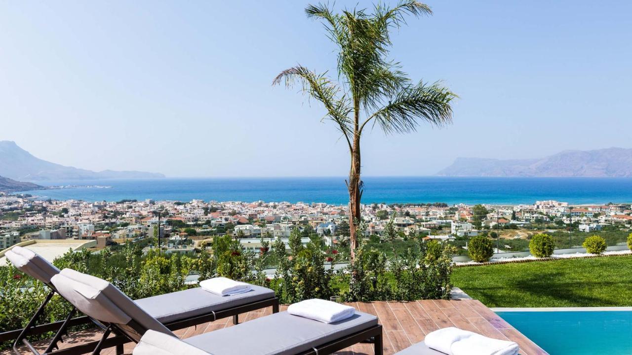 Villa Emilia I Luxury, Amazing Seaview, Next To The Town Kíssamos Buitenkant foto