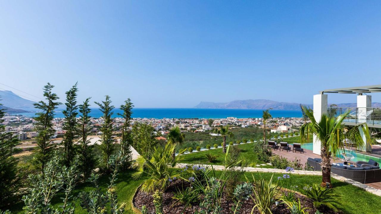 Villa Emilia I Luxury, Amazing Seaview, Next To The Town Kíssamos Buitenkant foto